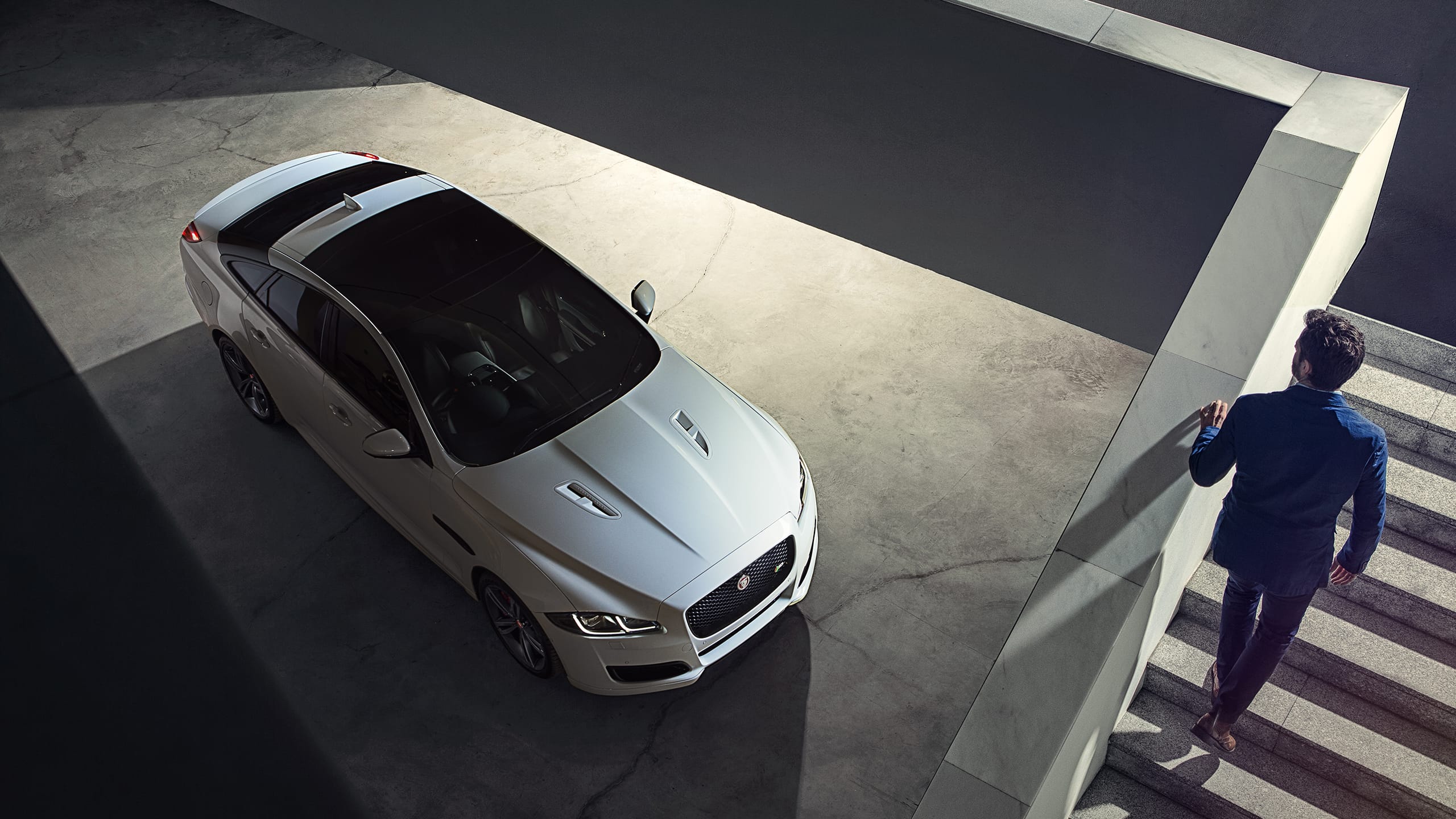 Parked Jaguar XJ